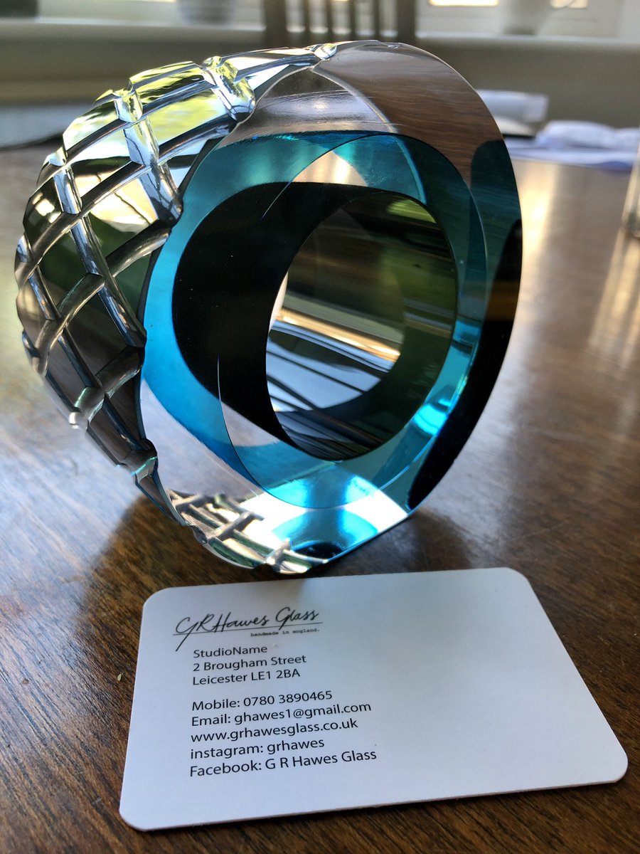 Just received this purchase from Graeme Hawes glass artist. We’re all very please, including Domo Kun. #glassart #graemehawesglass #leicesterartist #craftglass #affordableart #studioname <a href="/GraemeHawes/">graeme hawes</a>