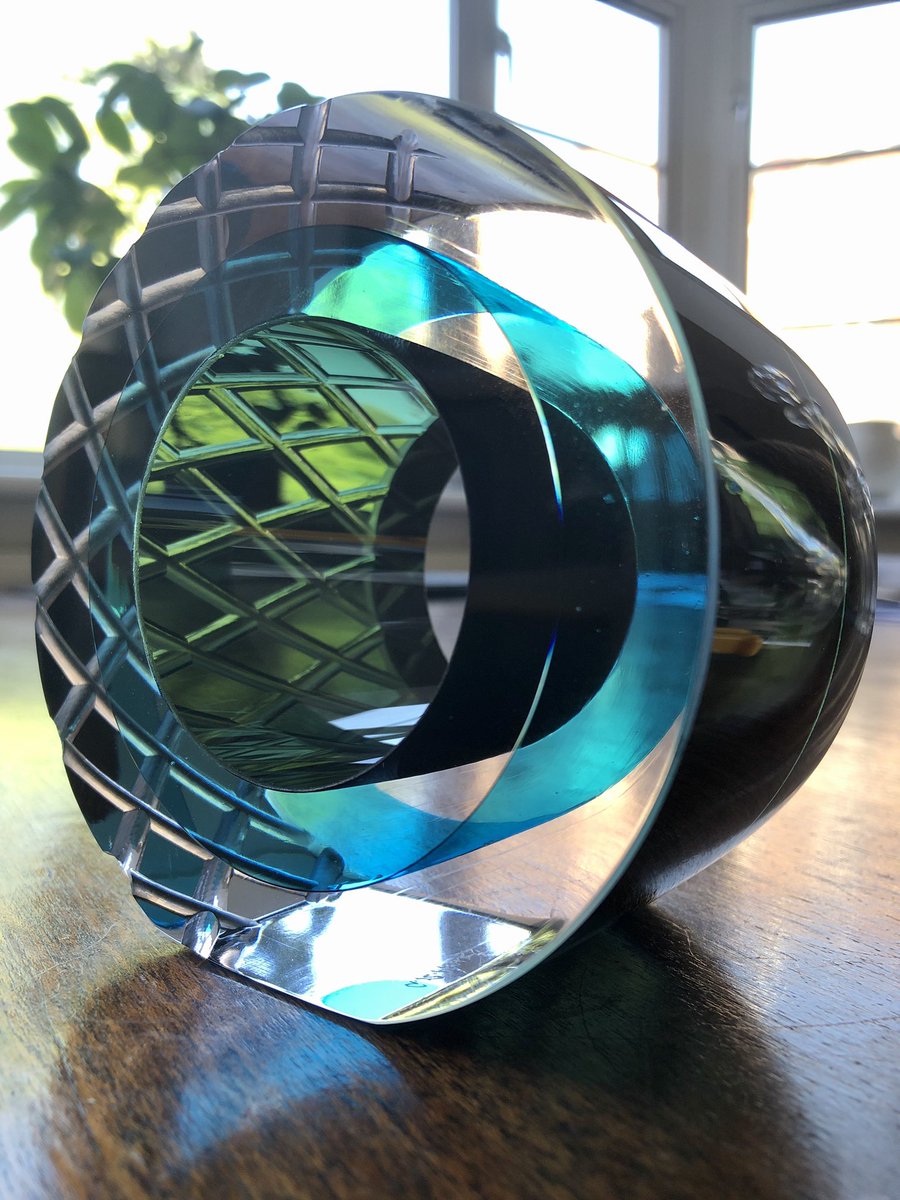 StudionAmeLei's tweet photo. Just received this purchase from Graeme Hawes glass artist. We’re all very please, including Domo Kun. #glassart #graemehawesglass #leicesterartist #craftglass #affordableart #studioname @GraemeHawes https://t.co/j4CvjhLWjg