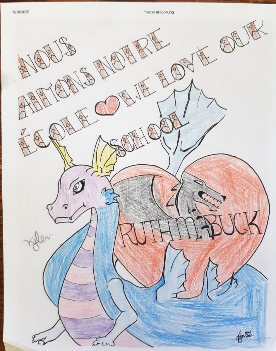 This piece I was reflecting on just how lucky I am to be a #teacher <a href="/ruthmbuckschool/">Ruth M Buck School </a> . My heart full w/ love and pride for our Ss, families and the team I'm lucky to work with. 
Our artist Kyler must have felt it too b/c I received his fabulous submission right away!  #lovemyjob