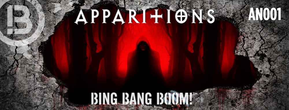 AN001 Apparitions
58 Tracks
Haunting atmospheres, dark drones, schizophrenic cellos, punishing drums, brutal stabbing hits, synths and evil rises evoke intense manifestations of torturous anticipation, chilling terror and extreme horror

bingbangboom.sourceaudio.com/#!explorer?b=7…