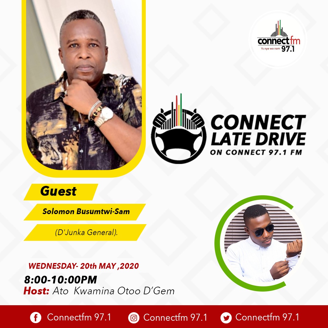 Connect971fm's tweet photo. His name is Solomon Busumtwi-Sam (D'Junka General).
Join us on #LATEDRIVE with Ato Kwamina Otoo D'Gem.
8pm
#connectfm https://t.co/sOZODkQ1Qt