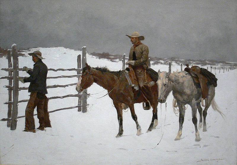 Frederic Remington, The Fall of the Cowboy, 1895