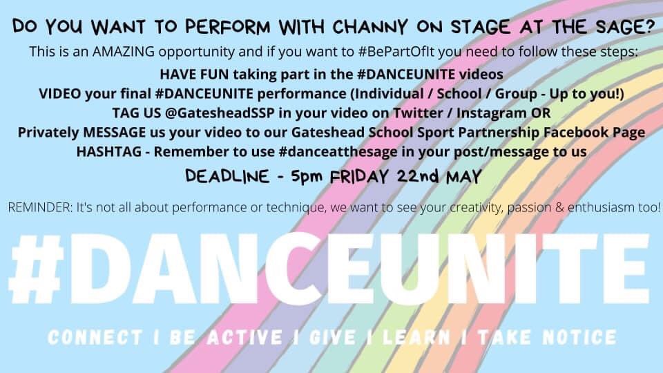 ChannyOfficial's tweet photo. WANT TO PERFORM WITH ME ON ONE OF THE MOST FAMOUS STAGES IN THE UK?
I loved seeing so many kids from across the region get involved with @GatesheadSSP #DANCEUNITE campaign last week for #GSDF20!
If you want to perform with me at the #GSDF21 follow the info below 💙 #BePartOfIt https://t.co/ZFEr6sKcqK