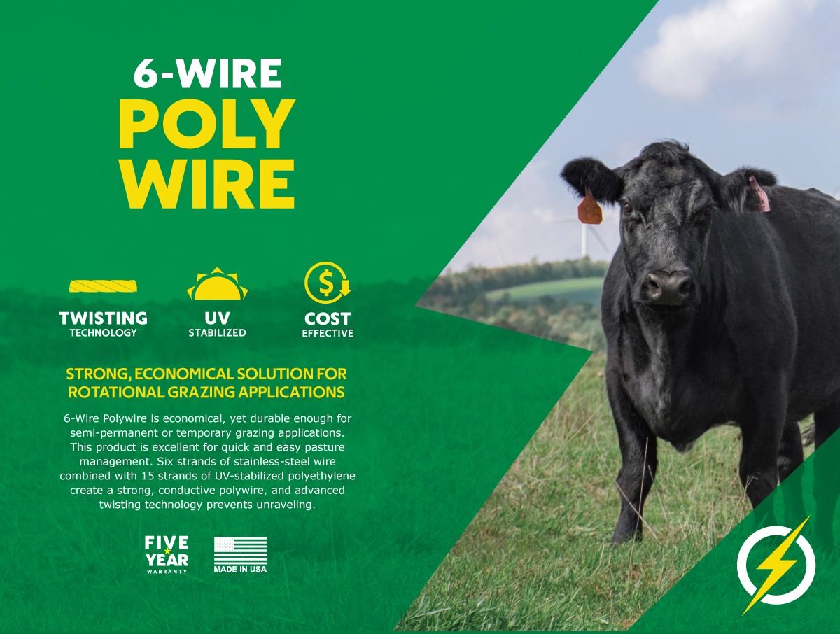 PowerfieldsTwit's tweet image. #PolywireWednesday Check out the 6-Wire Polywire it is an inexpensive solution for quick and easy pasture management. Tough enough to use over and over again!
#Powerfields
