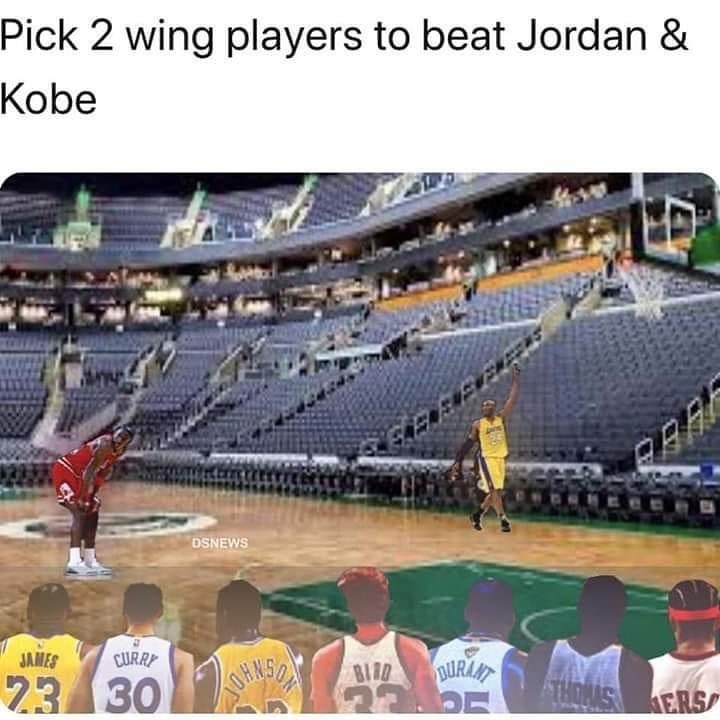 JoeBuddyNC's tweet photo. PICK 2 wing players to beat MJ 🐐 &amp; KOBE 🐍 ? https://t.co/8UaM1QOAr6
