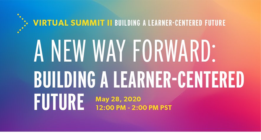 LCCollaborative's tweet photo. #ANewWayForward is back! Collaborate, connect, and ideate with changemakers building a more #LearnerCentered future. Co-hosted by #AltitudeLearning @bigpiclearning @Design39Campus @EdReimagined @Getting_Smart @go_boundless. Register for May 28 event at https://t.co/rCeM08QXqZ https://t.co/Fm2p18Ki1Y