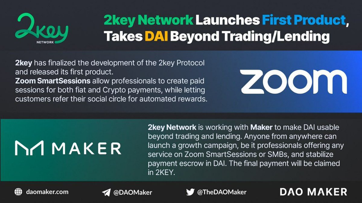 corleonescrypto's tweet image. $2KEY @2keyNetwork insanely undervalued: 

- 1.2m cap

- Multiple use-case 2nd layer protocol
 
- Revenue generating products

- Multiple acquired patents

- Partners:

Zoom
Maker
Link
Band
Elrond
Bancor
Enigma
Kyber

- Staking 26% anual

$stake $lcx $fund $kai $dxd $xio $trb