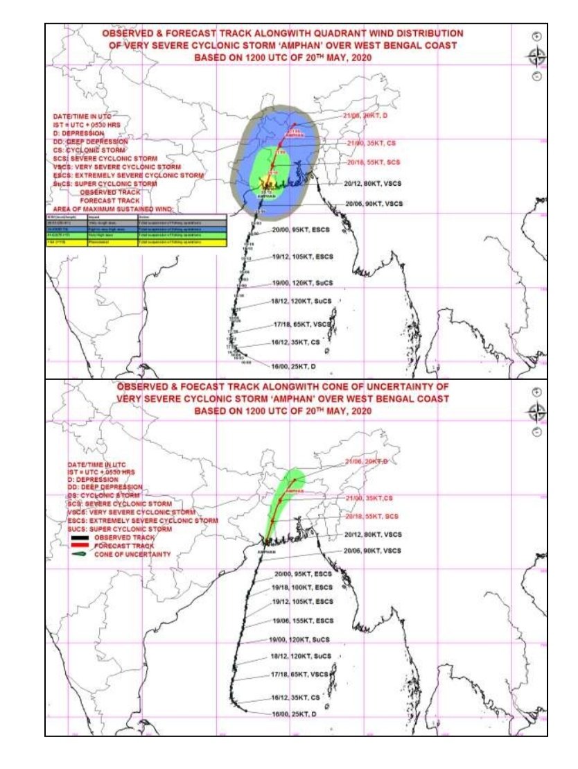 ndmaindia's tweet image. #CycloneAmphanUpdate :: Latest Hourly Update

The Very Severe #CycloneAmphan centred at 2130 hrs IST of today, 20 May 2020, over #WestBengal, about 50 KM Northeast of #Kolkata.

@IMDWeather #Cyclone