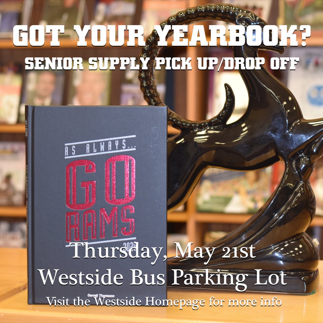 🚨SENIORS🚨 Supply pick up and drop off will be tomorrow, May 21. Be sure to return chrome books, text books, and all other materials. Senior yard signs, awards, graduation cords, etc. will also be available for pick up. Visit the Westside Homepage for details! <a href="/AndersonFive/">Anderson Five</a>