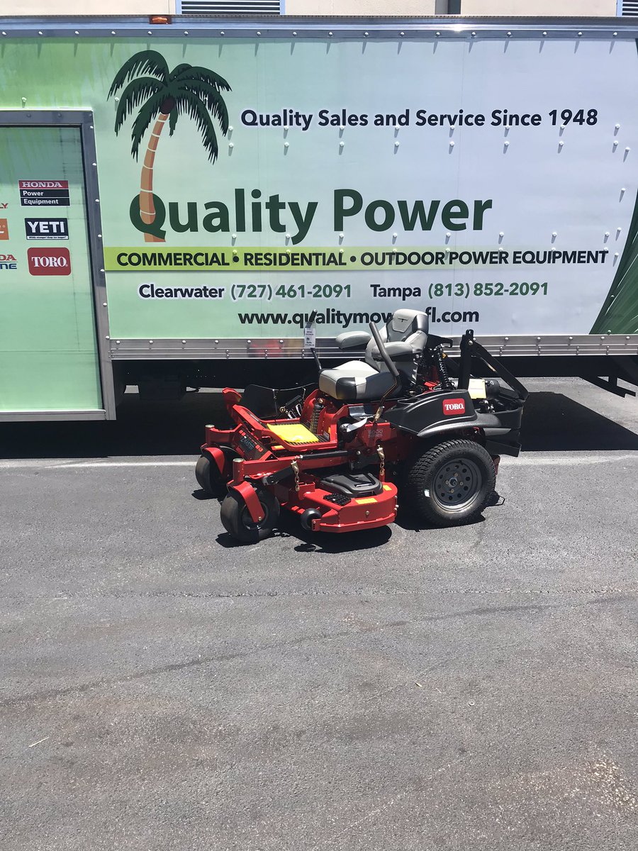 QualityPowerTB's tweet photo. Big savings with the Quality Power Toro Fleet Sale! Save 24% off MSRP on Z Master &amp; Grandstand Mowers. Pictured is the Toro 72955 52” Turboforce Deck, MyRIDE Seat Suspension System, &amp; a Kohler EFI Engine. Call for details. #Toro #MyRIDE #TompaBay @wescoturf @GoTeamKnight https://t.co/NxHMq3mPmN