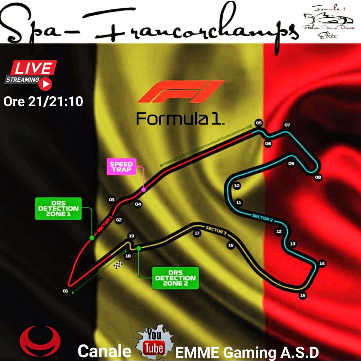 EMME_GAMING_'s tweet photo. Nasce una nuova collaborazione, che porterà anche una nuova serie di eventi sul titolo #Formula1 grazie a #ItalianRacingDrivers.
Alle ore 21/21:10 sul nostro canale di #youtube https://t.co/Uc8OtDVi17 andrà in onda il gran premio sul circuito #SpaFrancorchamps, da non perdere!!! https://t.co/8vBAUxQ2mR
