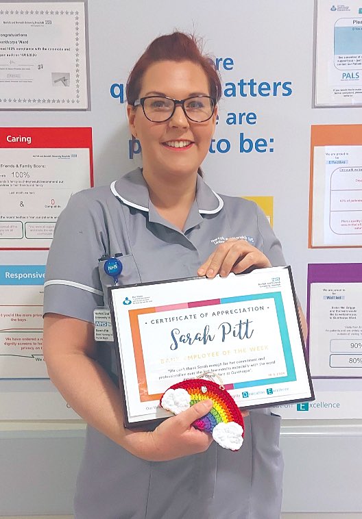 ** BANK NURSE OF THE WEEK ** Sarah Pitt was nominated by two different members of staff for her compassion, commitment and positive attitude. You are appreciated Sarah! Thank you 😇 #bigupourbank #empoweringothers #banknurseoftheweek #flexibleworkforce @NNUH