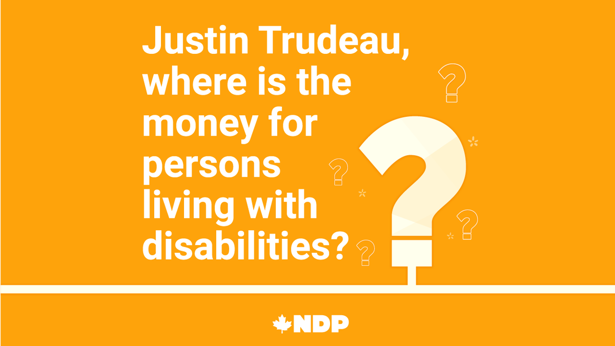 theJagmeetSingh's tweet photo. Three weeks ago, we got a commitment from the Liberal government to support persons living with disabilities.

Weeks have passed and people are still waiting.

It's time for the government to act and support persons living with disabilities. https://t.co/dLwyYPl9CB
