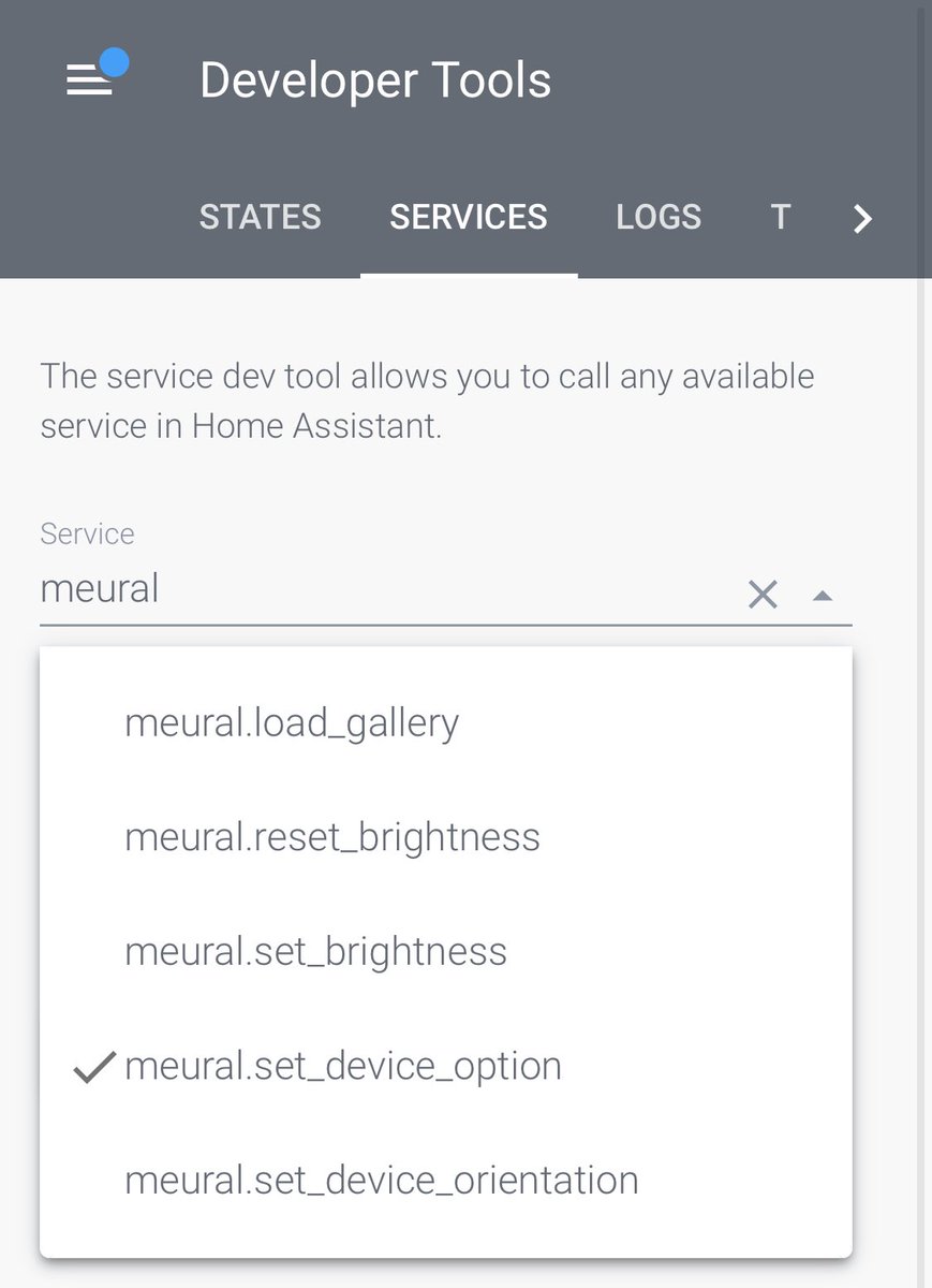 Because it’s a media player, it also supports media_player service calls to do things like set shuffle or turn the display back on from standby.Additionally, I built several services to set options or use functionality that are not directly used by the media player card.
