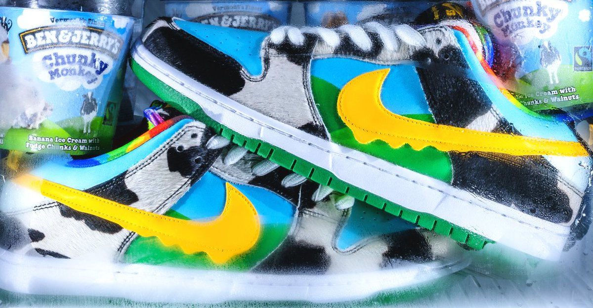 We're giving away a pair of the Nike SB Dunk Low Ben and Jerry's. Simply RT this and Follow our IG Now instagram.com/modernnotoriet…
