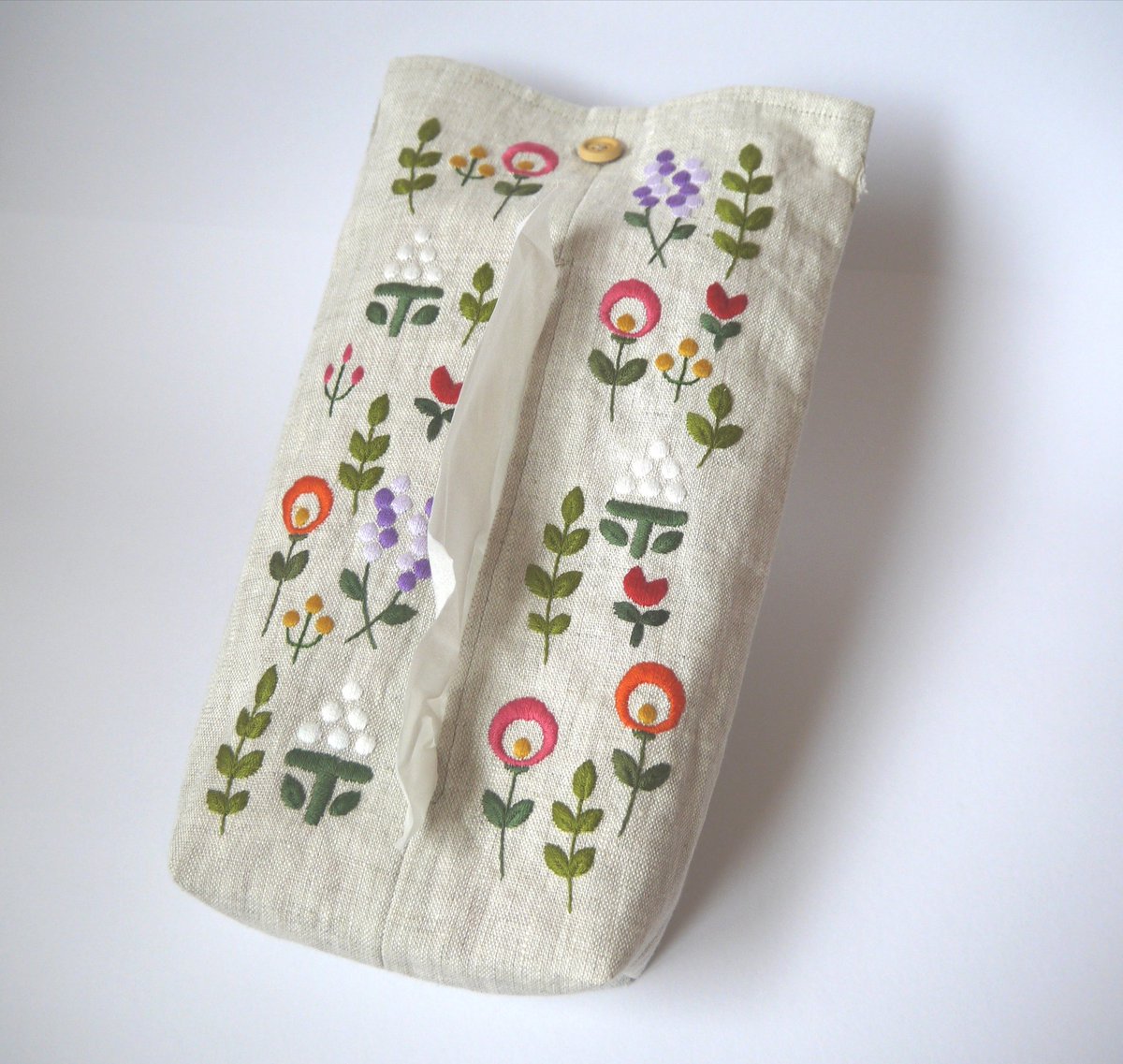 Ichica No Twitter ボタニカル柄の手刺繍ティッシュボックスケースです 今回も楽しく刺繍ができました Embroidery Needlework 手刺繍 刺繍 ミンネ Minne リネン Handmade ハンドメイド Dmc ティッシュケース ティッシュボックス T Co Zpdx2kx7q3