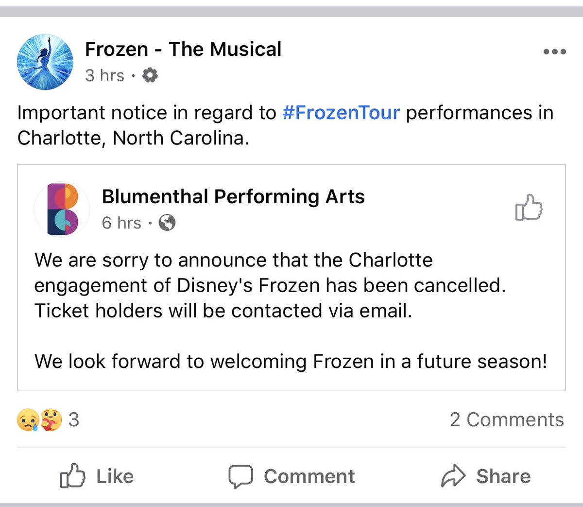 lizvaughan8581's tweet image. @PattiMurin and @CaissieLevy I need alllllll your magicalpowers right now! The universe is collapsing... first Broadway, then our home state of NC? If CoC cancels at Roundabout, I will revolt. #covidsucks #concealdontfeel #notlettingthisgo