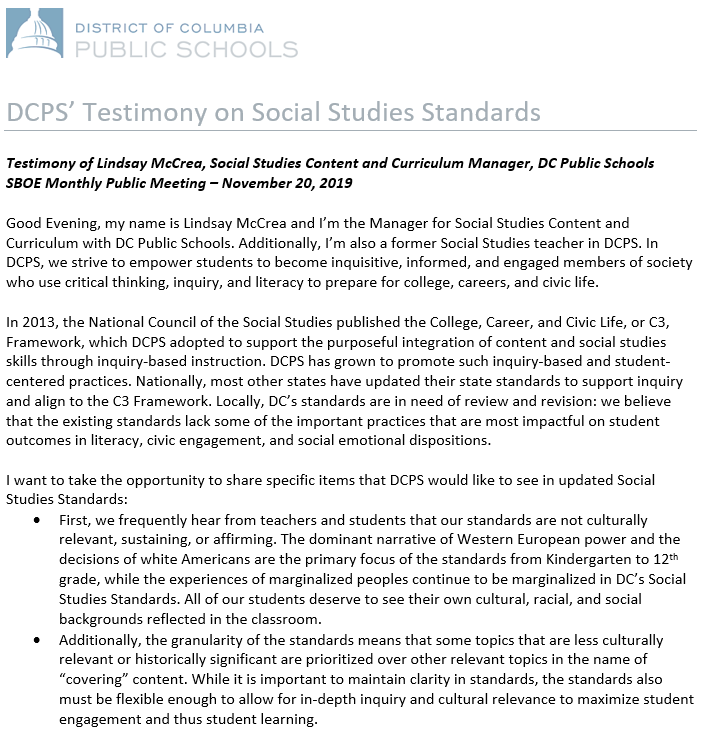 scotteabbott's tweet photo. DC social studies standards were last updated in 2006, so this is an important opportunity to ensure the standards are thoughtfully and inclusively updated in alignment to our community's values and best practices of social studies education. More here: https://t.co/NRfuBkEn16 https://t.co/YIxH9BHDbY