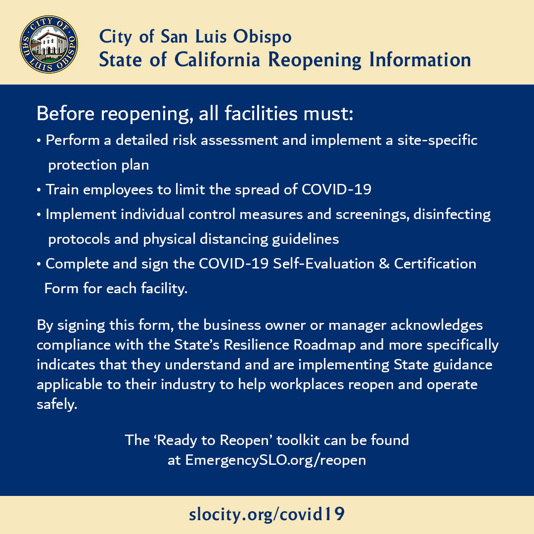 State Approves SLO County's Request for Advanced Reopening - slocity.org/Home/Component…