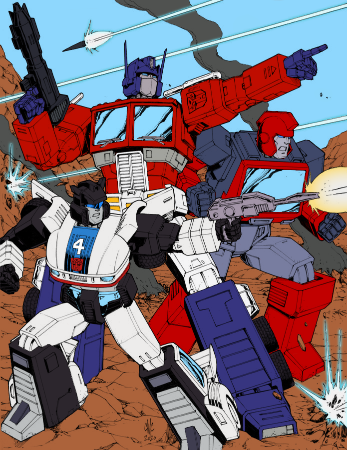Teletron_1's tweet photo. Here's another colored lines (by @caseywcoller) I did! I was actually in the middle of coloring Devastator but then I saw this and had to color it. #quarantinecoloring
For some reason I'm tempted to color a SG version of this. https://t.co/bTmdLCDx8x