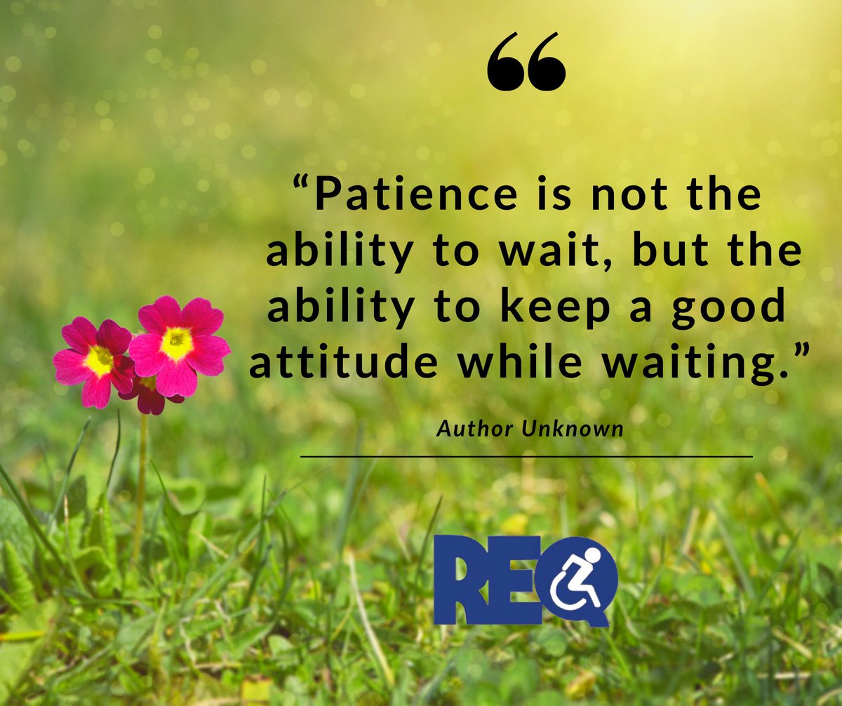 REQNH's tweet photo. A little #WednesdayWisdom to get us over the midweek hump. #bepatient #stayhealthy 💙 https://t.co/2mJOC8xTVC