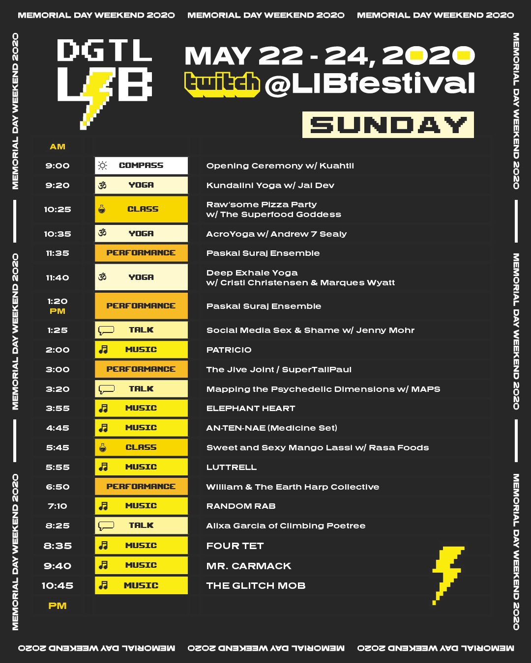 Lightning In A Bottle live stream schedule