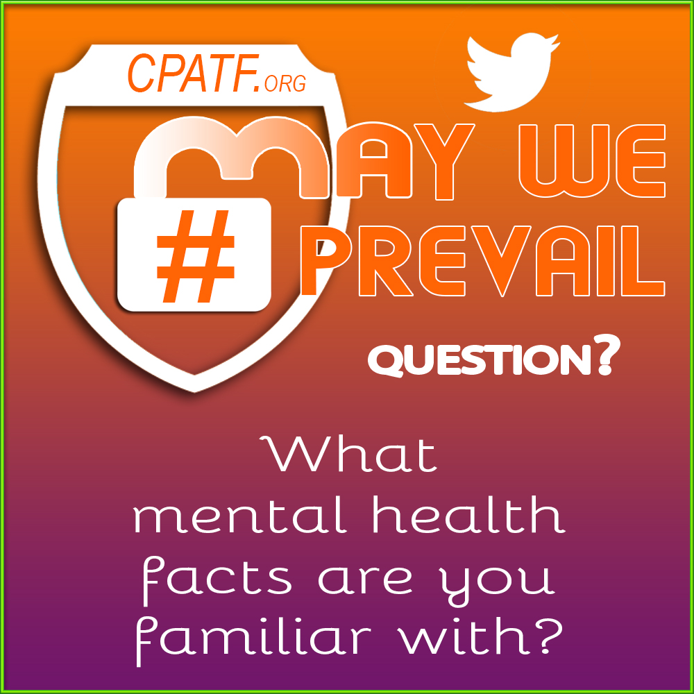 MyGeneticMeds's tweet photo. What is mental health facts are you familure with?
#MayWePrevail #MentallyMindful #CPATF https://t.co/7ls5d4nxR0