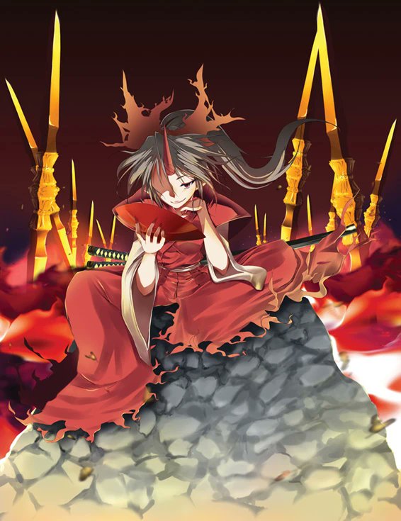 「ホラ？地獄の訪問者はまれです。」

Astral Knight of Hell,
              Ҝㄖ几几Ꮆ卂尺卂

The Fourth Deva of the Mountain.
Polite for an oni; still an oni.
Serious, respectable dork.
Might be a bit of a ditz.