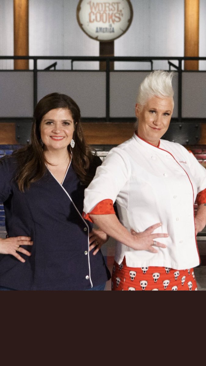 guarnaschelli's tweet photo. You asked for it. You got it!!! Worst Cooks with me and the fabulous @chefanneburrell !!!! Begins Sunday June 21 at 9 PM EST SO FUN!!! @FoodNetwork https://t.co/ADvGWcdnAp