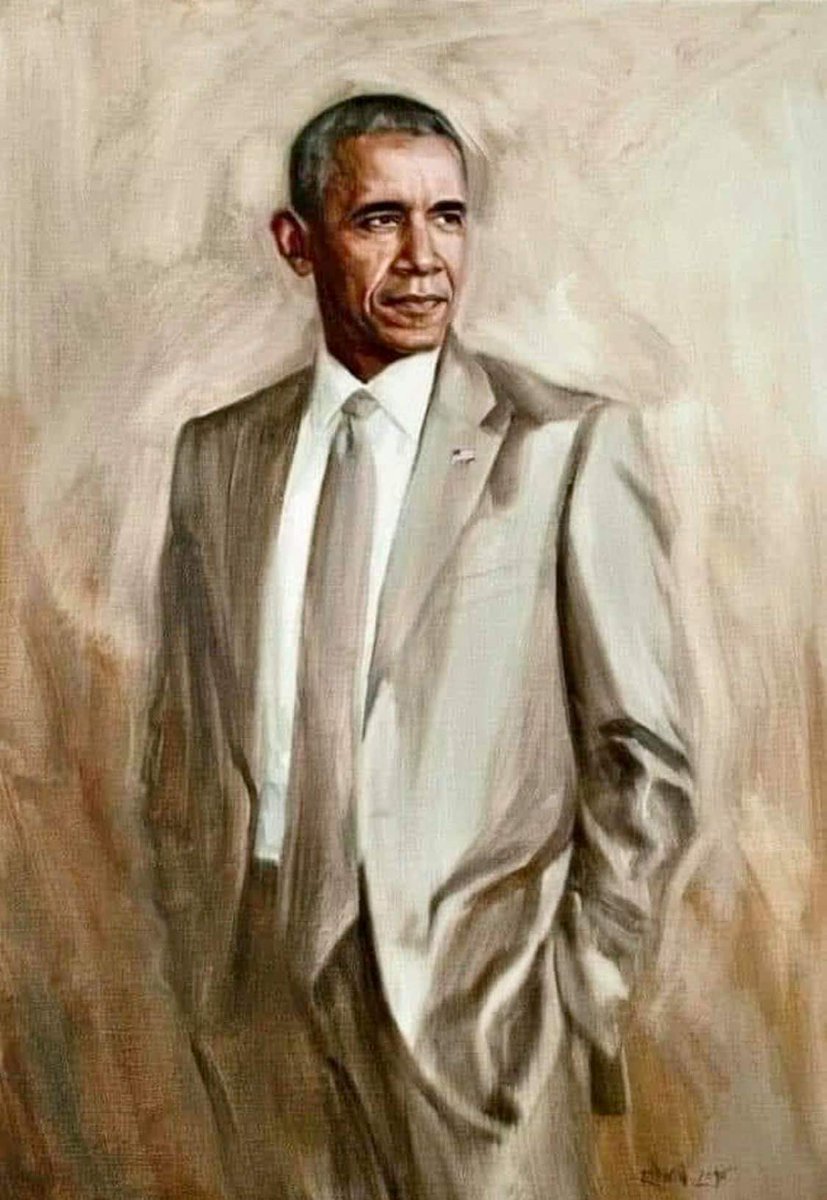 Here's the portrait that The Occupant fears hanging in the White House.

What are you afraid of, Donnie? The tan suit or the reminder of how a real President looks?

#ObamaPortrait.