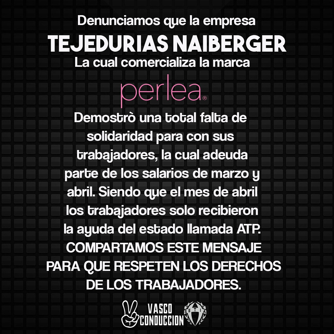 Ayudanos a compartir para que se respeten los derechos de los trabajadores.
Hagamos correr la voz.

✌️VASCO CONDUCCIÓN