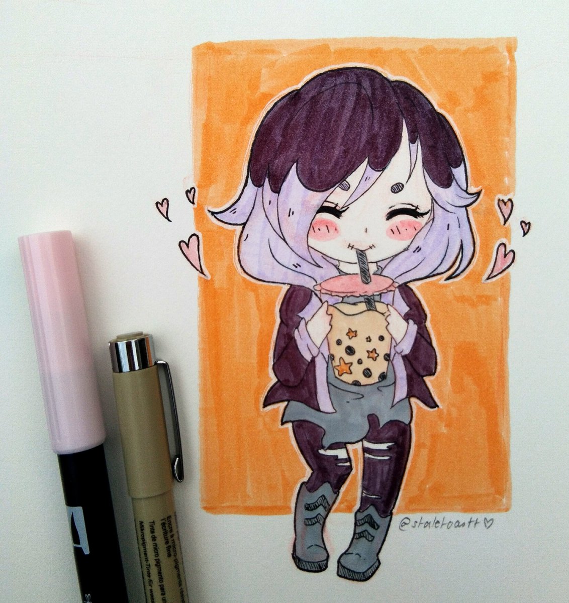 staletoastt's tweet photo. i missed using fineliners and markers and i've only been in the mood to draw simple stuff so here are some nix doodles 💓✨ i've been thinking about boba too

#BrawlhallaArt https://t.co/uTQE38o2zh