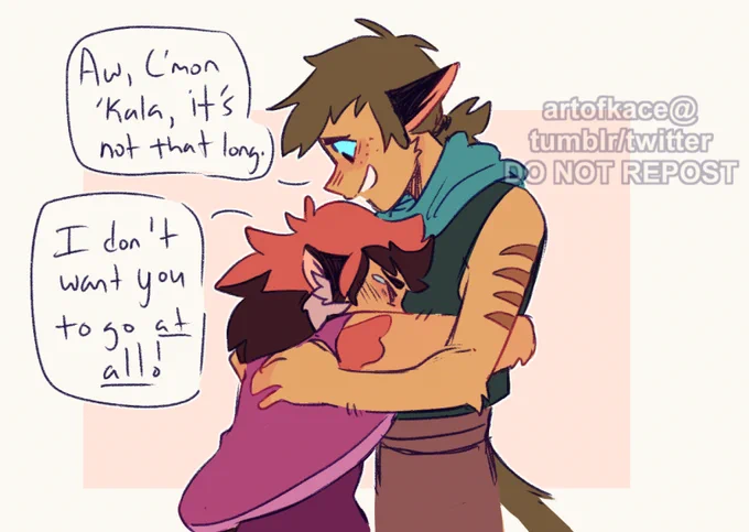 Another old ko-fi request with fankid content - Cora goes away on a trip and Nikala has... a bit of a growth spurt while they're gone xD 