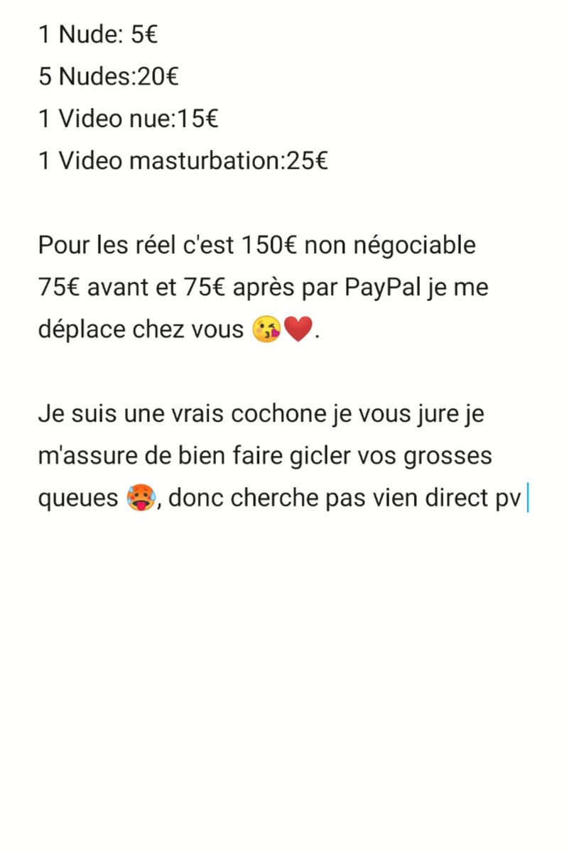 CloeClo777's tweet photo. Maintenant vous savez les prix mes loulou, venez vite pv 😘
#sexy #nude #salope #sex https://t.co/7t3AVW7Ole