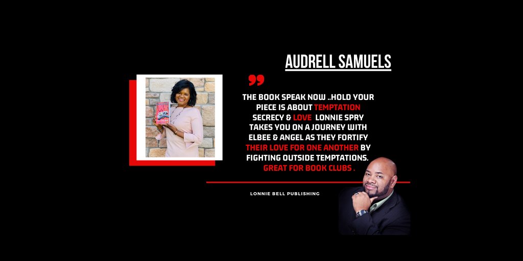 LbsPublishing's tweet photo. #SpeakNowOrHoldYourPiece by @LonnieSpry takes you on a journey with Elbee &amp; Angel as they fortify their love for one another by fighting outside temptations.  Great for #bookclubs or w/ a glass of your favorite #wine https://t.co/VM49Na9Oza
