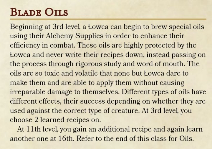 I've also made my own 5e  #dnd class focused on becoming more monstrous and inspired by the Witcher novels by A. Sapkowski! It's currently going through a bit of a tidy up, but here are some snippets of the features!