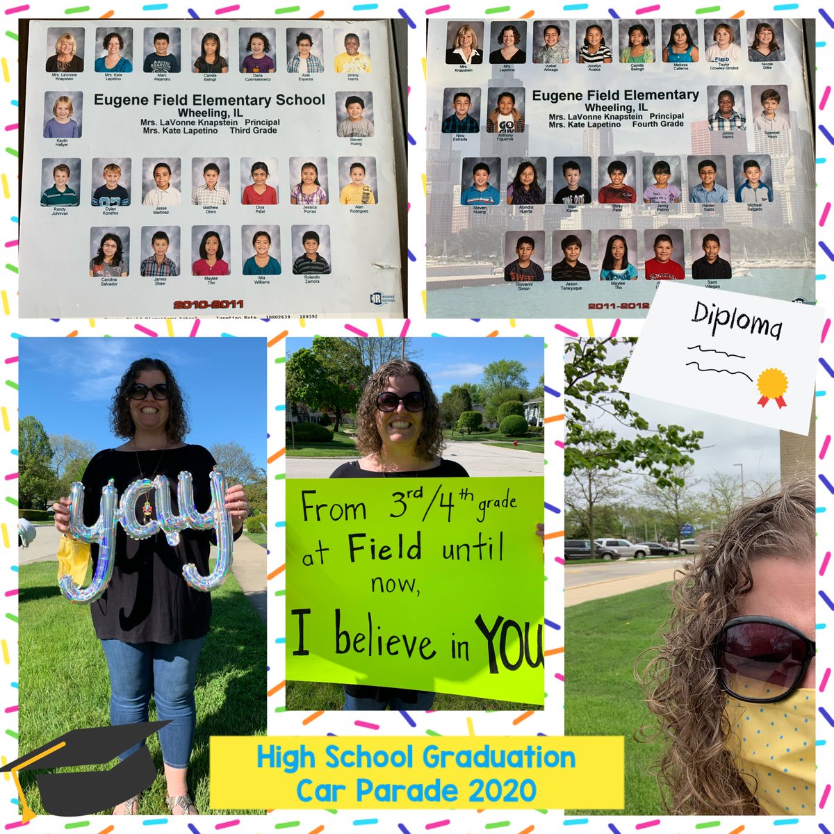 kcmgd31's tweet photo. I ❤️ congratulating my former 3rd/4th grdrs by going to their 8th &amp; HS grads (&amp; emailing college grads). I thought this year would break my streak, but this #quarantinegraduation, I still saw a few of my loves at the @BG_Bison &amp; @Wheeling_Cats car parades! #alsomailingletters https://t.co/Ojccn5IERY