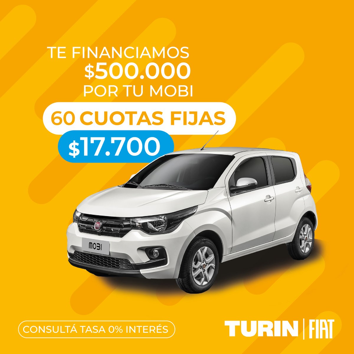 TurinFiat's tweet photo. En #Turin te ofrecemos la mejor financiación para que puedas empezar a disfrutar tu #Fiat 0Km.
📩Consultanos sin compromiso. https://t.co/ImAWuWW6rx