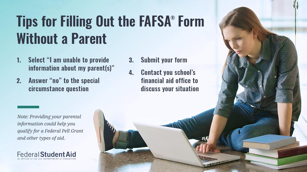 We know not everyone has the same family dynamics. If your parents are unwilling to provide their information, here are some tips for completing your FAFSA form: bit.ly/2zfUTYc
