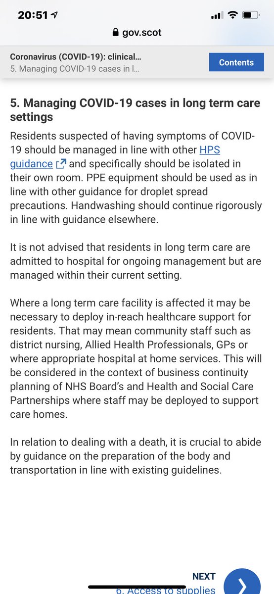 RadicalGp's tweet photo. @ChrisMusson Worse I thin @NicolaSturgeon  lied to parliament when she said that #carehomes residents were being admitted to hospital with covid if clinical need. Direct contradiction of guidance at the time. No one cares https://t.co/xKLg0hQGRc