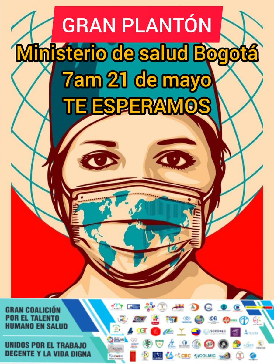 movimedicointe's tweet photo. Planton por la salud este #21demayo #nosestanmatando #NiHeroesNiMartires #ElementosdeproteccionYa exponemos nuestras vidas para salvarte necesitamos de tu apoyo #QuedateEnCasa #Covid_19 #coronavirus @IvanDuque @MinSaludCol @CanalRCN @NoticiasCaracol @WRadioColombia @NoticiasUno https://t.co/uS4uLDkJTs