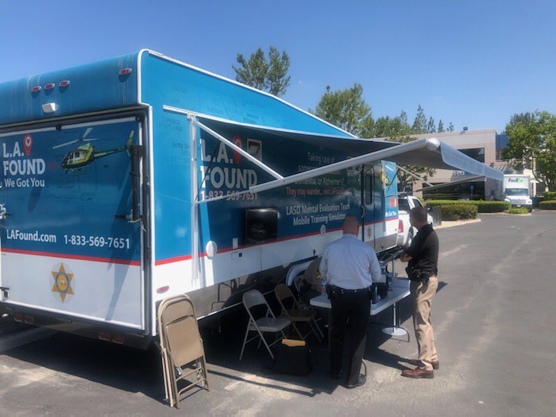 LASDMET's tweet photo. The #lasdmet roadshow back in business. Our de escalation trainers made stop at our Risk Management Bureau. Feels good to be back spreading knowledge about AB 392, SB230 and dealing with MH calls. We are available to assist other LE agencies!👮🏼 https://t.co/rF26WeAlx6
