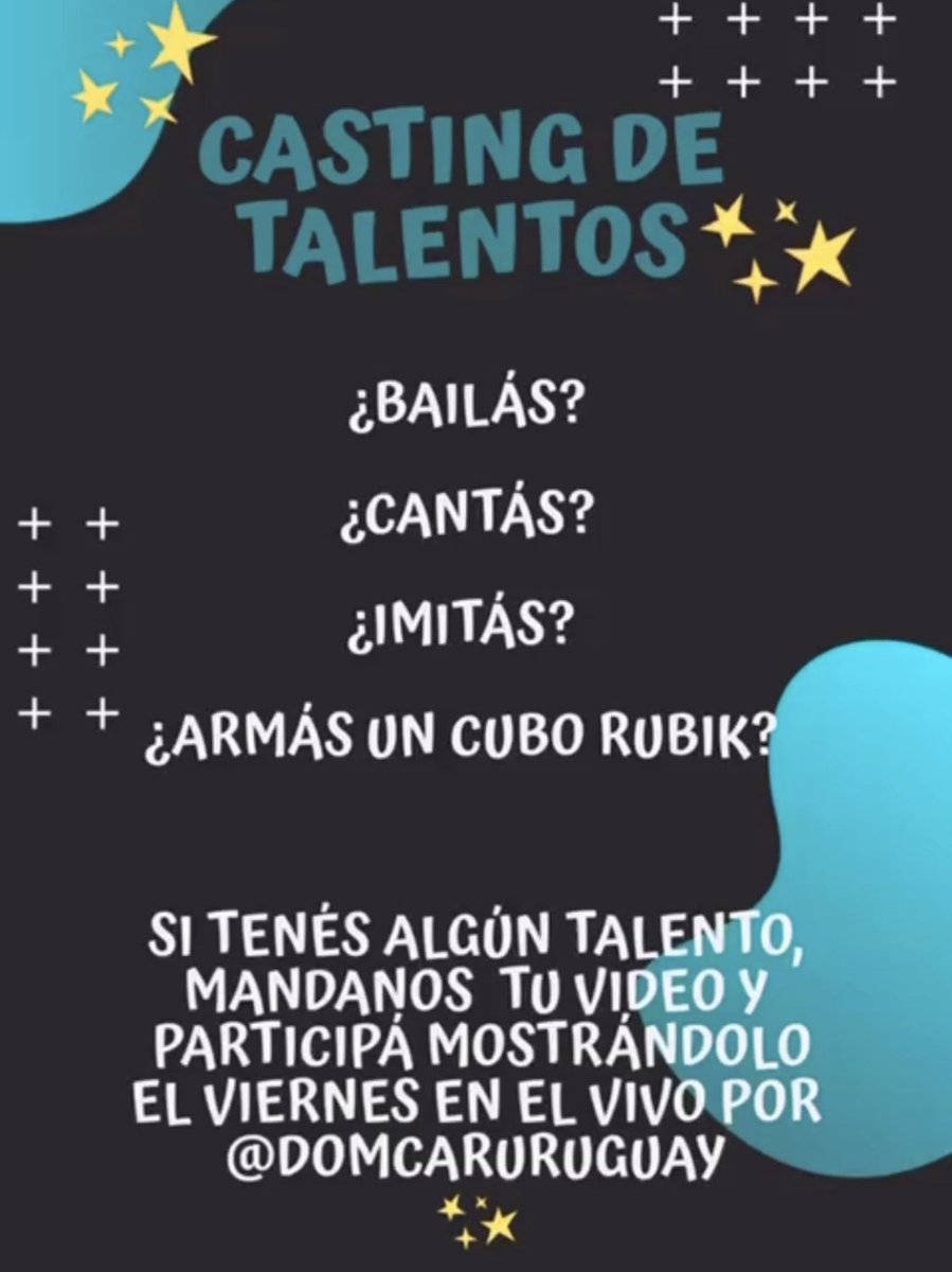 domcaruy's tweet photo. Envíanos tu talento por Instagram y participa del próximo #Domcar Talents https://t.co/KL75pmGVk0