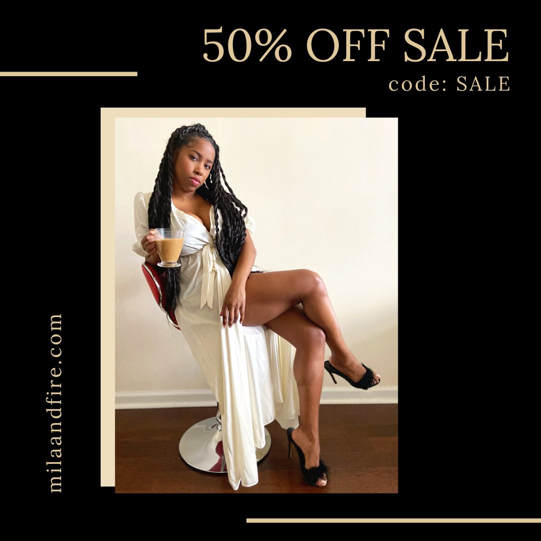 MilaandFire's tweet photo. We took some time to develop a shipping method that would allow us to ship items in a safe and sanitized manner. We are excited to be back and will have new items dropping weekly. In the meantime, enjoy 50% OFF the ENTIRE store with the code SALE! https://t.co/0wfjQJNrjV https://t.co/QEgLCJCWOG