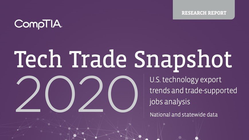 CompTIA_PS's tweet photo. May is #WorldTradeMonth. Watch @CompTIAAdvocacy's virtual panel discussion on the recently released Tech Trade Snapshot to learn how the current trade environment is affecting US #techtrade. https://t.co/SYTMTg5O6R https://t.co/qvIuRW7VJQ