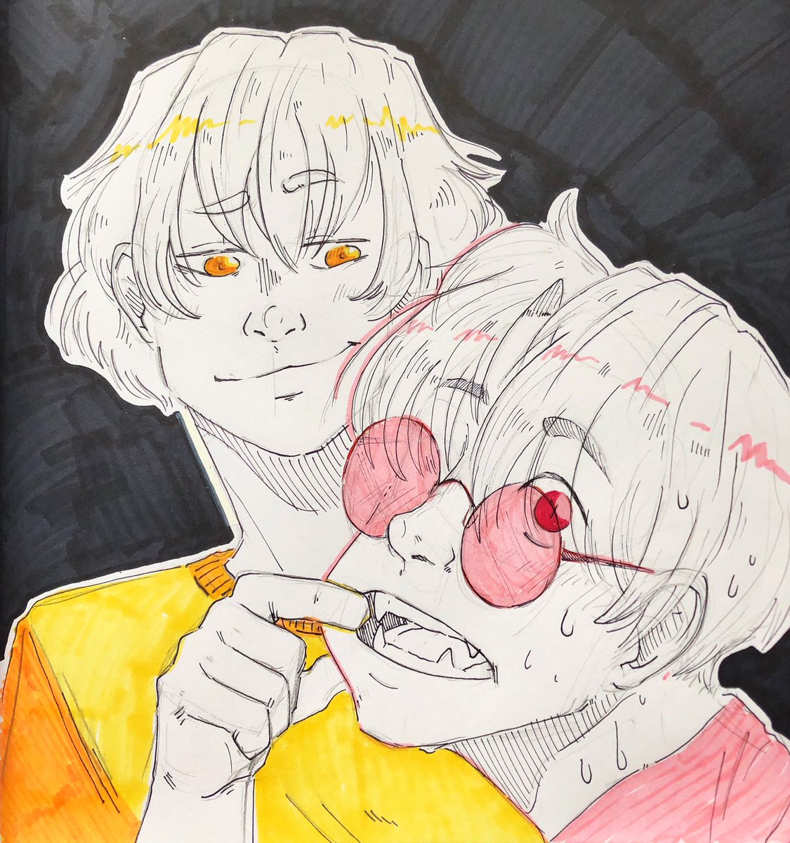 feraldog_'s tweet photo. Steve and Margo π #originalcharacters #cryptidsteve #characterart https://t.co/Nki9SySlDJ