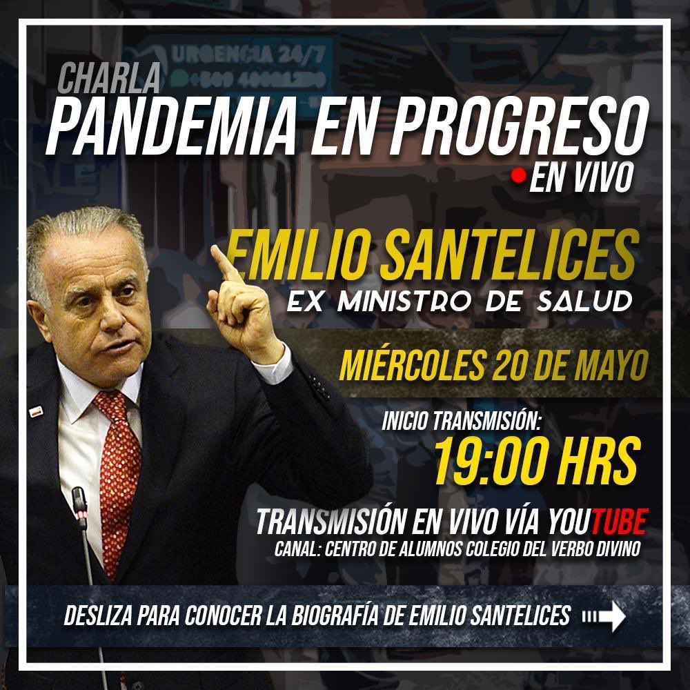 caacvd's tweet photo. Hoy día miercoles 20 de mayo a las 19:00 hrs. tenemos de invitado al Doctor Emilio Santelices.
ExMinistro de Salud, exasesor de gabinete del minsal, presidente de la corporación Médicos para Chile y Phd en salud publica en la Universidad de Chile.
Vía YouTube live.
@ESantelicesC https://t.co/U2tMXf0STb