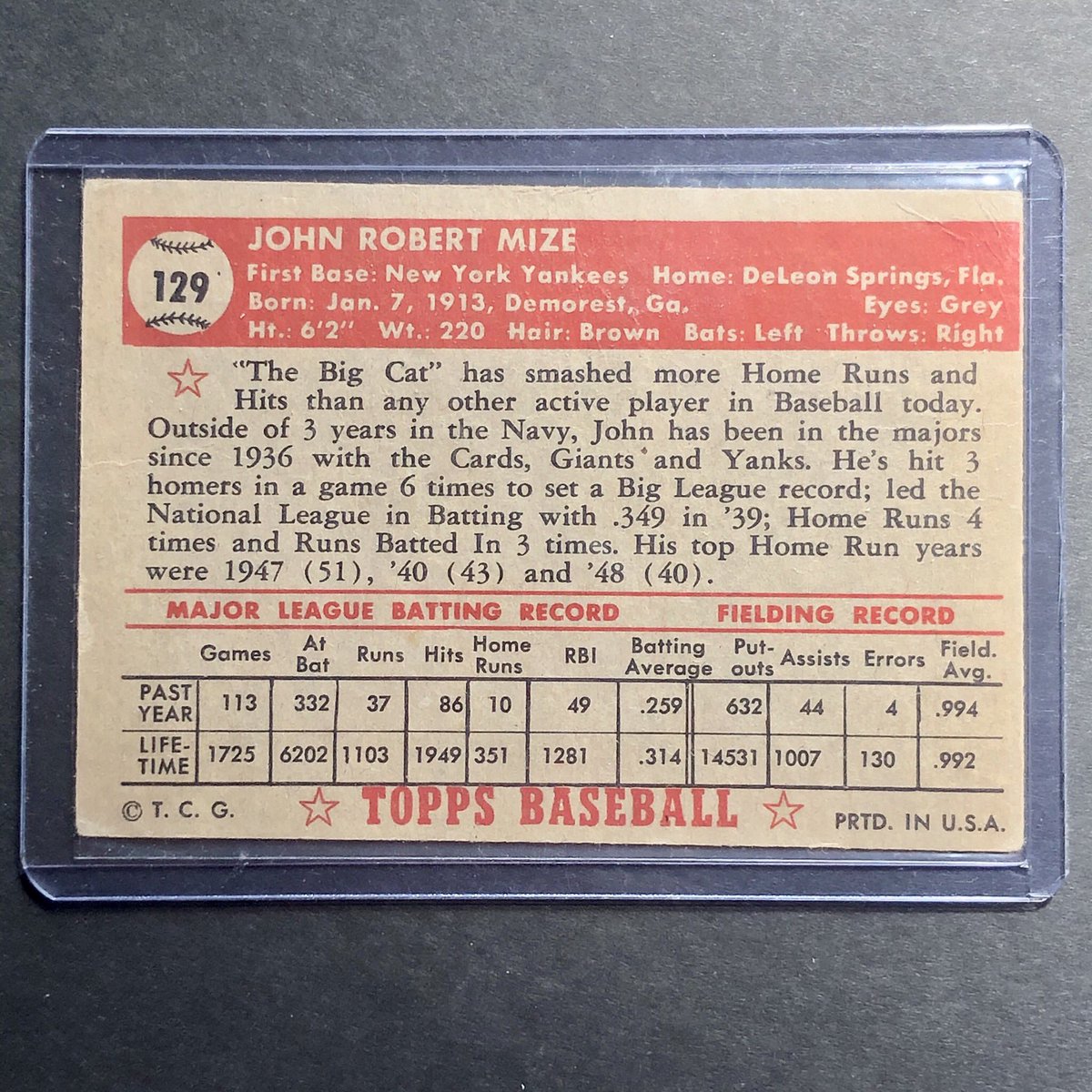 heyjoenyc's tweet photo. #JohnnyMize a few extra days late due to PO being crushed right now, but how awesome is this for less than the cost of a blaster! 2 scuffs on front and a little bend in the same corner, then a back centering issue, but dog, the eye appeal on this! @baseballhall #52topps https://t.co/Ft76SVaqgG