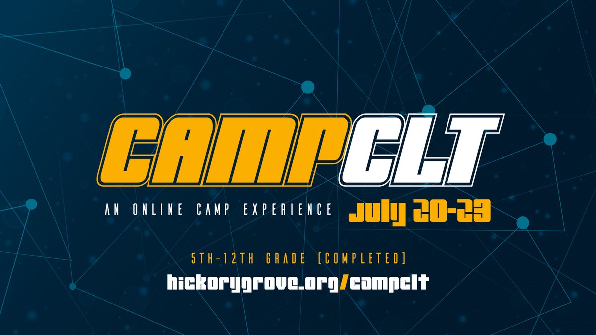 HGstudents's tweet photo. BIG ANNOUNCEMENT! As Hickory Grove continually reviews our events for the summer, we are going to modify and combine both Camp Paradise and Operation Charlotte into one extravagant event called "Camp CLT".  

Check out our website and watch the video: https://t.co/U2wVbYU8H4 https://t.co/RdZXPX2ggS