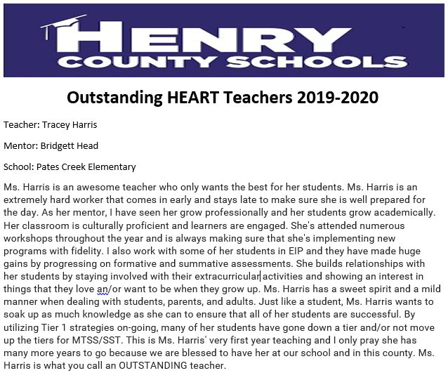 ManrossClass's tweet photo. I love the passion of Ms. Harris! HEART teachers @HenryCountyBOE chose to begin their teaching career with us! The 1st year can be extremely challenging, especially this year. Mentors had an opportunity to share their insights. @HCS_HR @PCE_HCS https://t.co/0oeytlFnZA